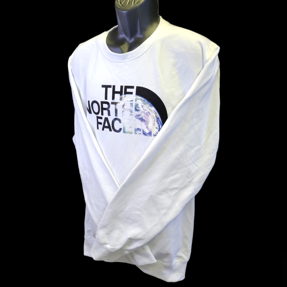 The North Face White Earth Day Crewneck Raglan Sweatshirt sz XXL NWT